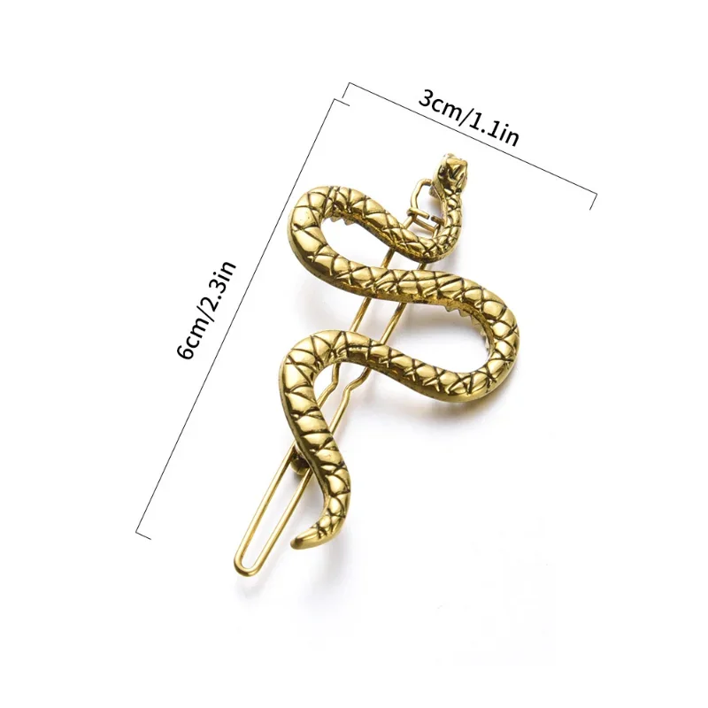 Gothic Punk Metal Snake Medusa Hairpin Hair Clip for Women Side Bangs Holder Girls Retro Barrettes Jewelry Headwear Accessories