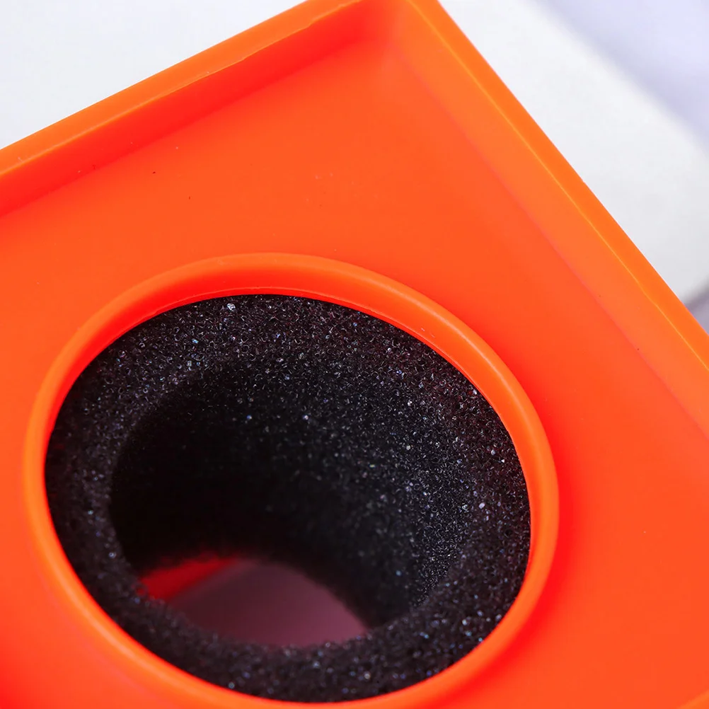 

2pcs Portable Abs Injection Molding Triangular Interview Mic Station Large Area Engraved Sticker Multicolor Printing Compatible