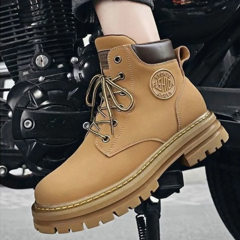 

Мужские весенне-осенние рабочие ботинки на низком каблуке, водонепроницаемые, нескользящие, износостойкие, строительные, походные, спортивная защитная обувь