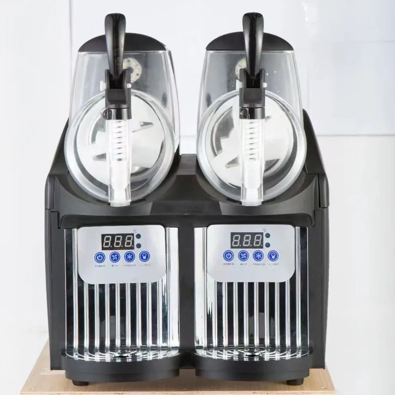 Food Beverage Commercial Slush Machine 5L Fruit Slush Ice Machine 300W Double-Cylinder Frozen Drink Ice Smoothie Machine
