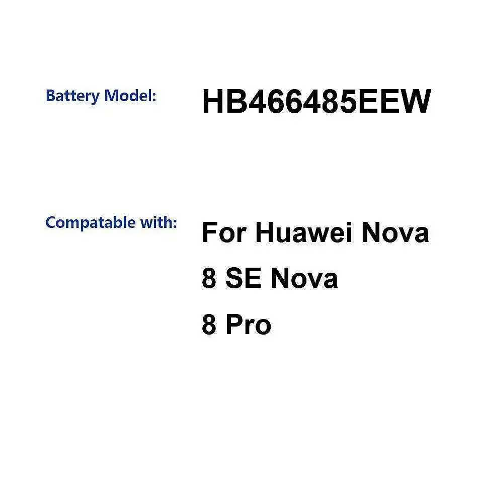 

For Huawei Nova 8 SE Pro HB466485EEW Mobile Phone Battery 4000Mah Reliable Power