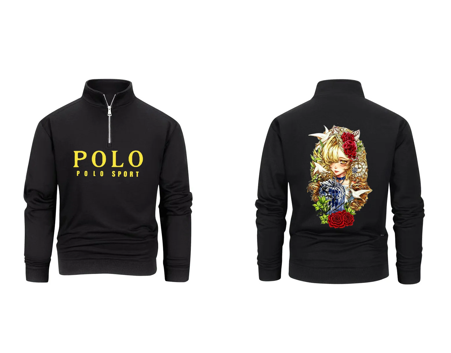 Рисунок 3 - Мужские толстовки с капюшоном на полумолнии