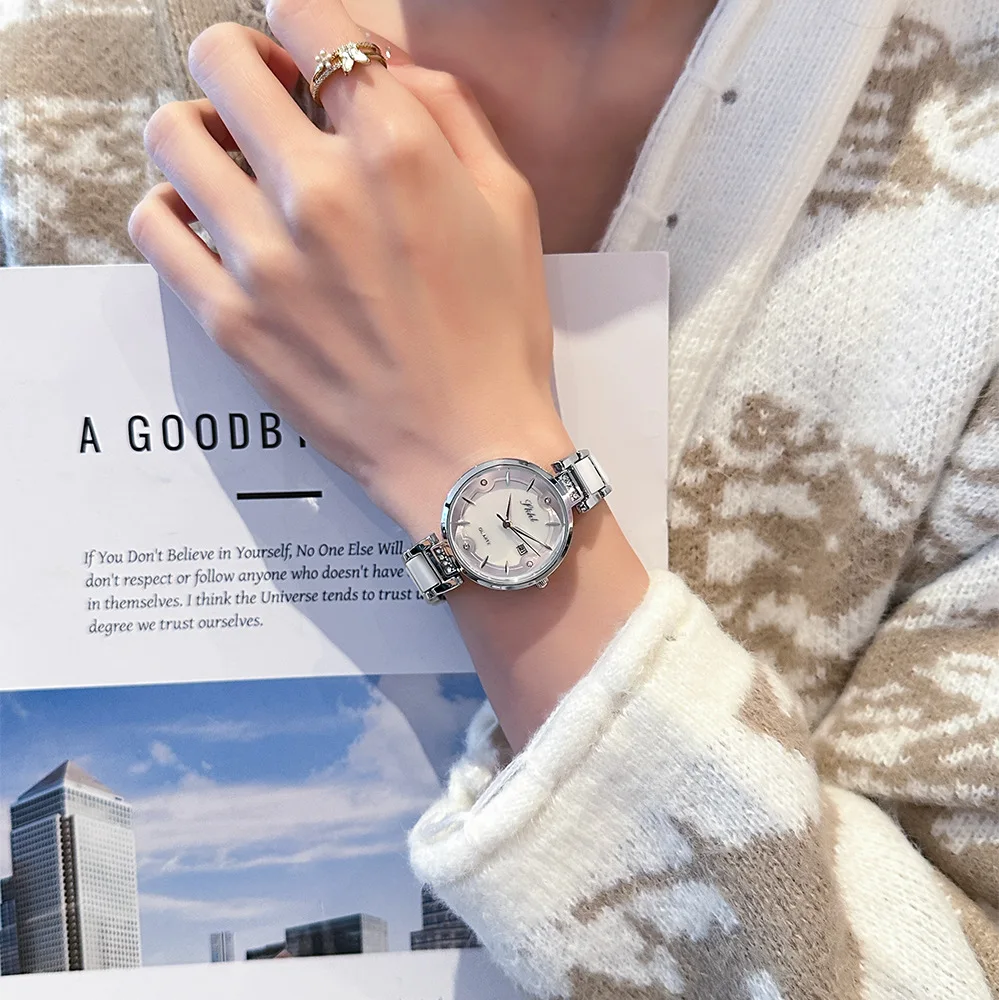 Women'S Watch, Elegant And VersatileKorean StyleFashionable And Trendy, Simple Yet Luxurious, With Calendar And Quartz Movement.