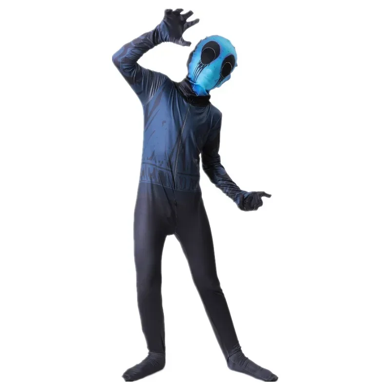 هالوين قاتمة ريبر دور اللعب لباس ضيق مخيف بلا عيون جاك مقنعين زي أطفال عطلة عرض ماكياج شبح زي حفلة