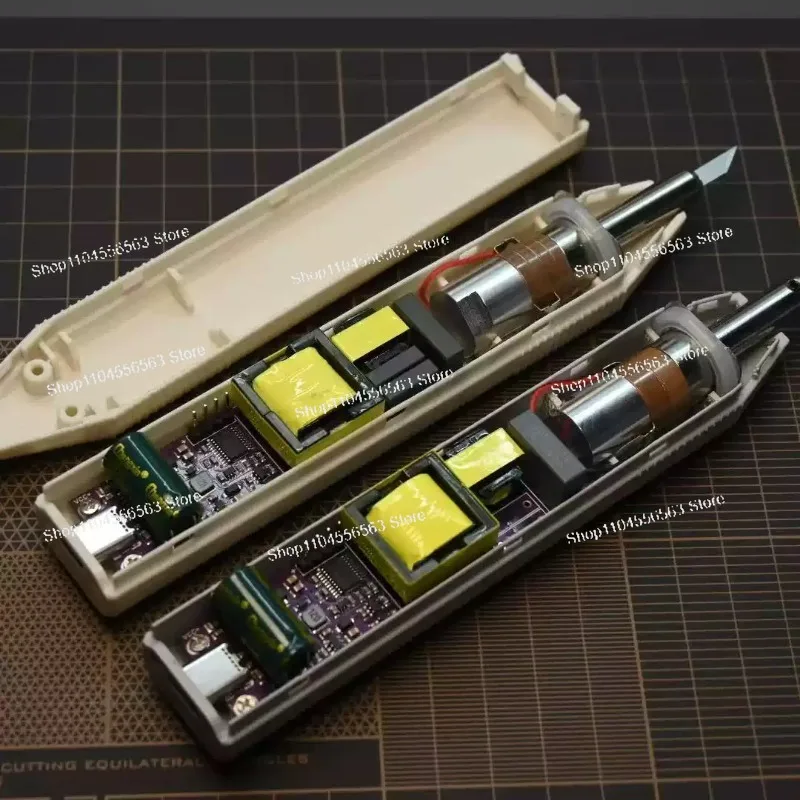 DIY Handheld Ultrasonic Cutting Knife Premium Ultrasonic Cutter with 5 Blades for 3D Prints Wood Plastic PCB Cutting