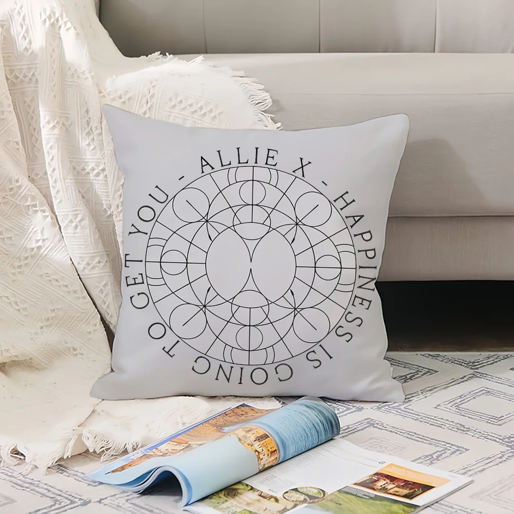غطاء وسادة للمغني A-Allie X Happiness ls Going to Get You وسائد مكتبية مناسبة لوسادة تزيين غرفة نوم السيارة #5