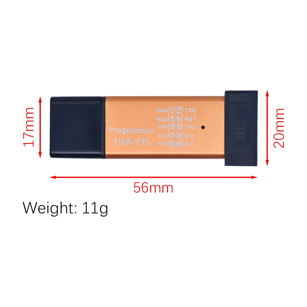 WAVGAT MCU STC 51 Microcontroller Downloader Auto Programmer / 3.3V 5V Universal / Dual Voltage USB to TTL DownLoad Cable