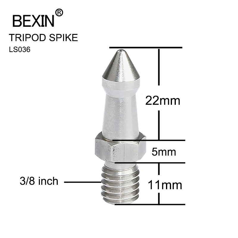 BEXIN ขาตั้งกล้อง Spike เปลี่ยน Monopod เท้าสกรูขาตั้งอุปกรณ์เสริมสำหรับ Bogen Manfrotto Gitzo Benro RRS ขาตั้งกล้อง