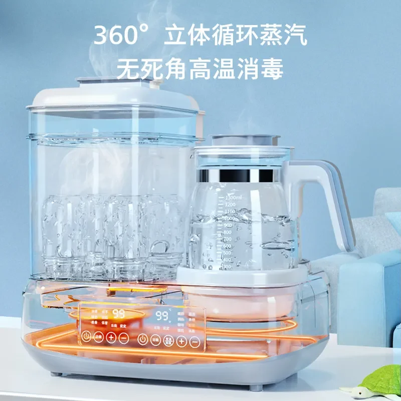 

Стерилизатор и сушилка для детских бутылочек 220 В 2 в 1 с подогревателем и держателем Многофункциональная дезинфекционная коробка 3 в 1 WBA