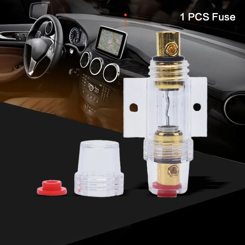 AGU 8 AWG In-Line Fuse Holder - 60A Circuit Breaker for Car Audio & AMP Amplifier, Heavy-Duty Waterproof Fuse Block