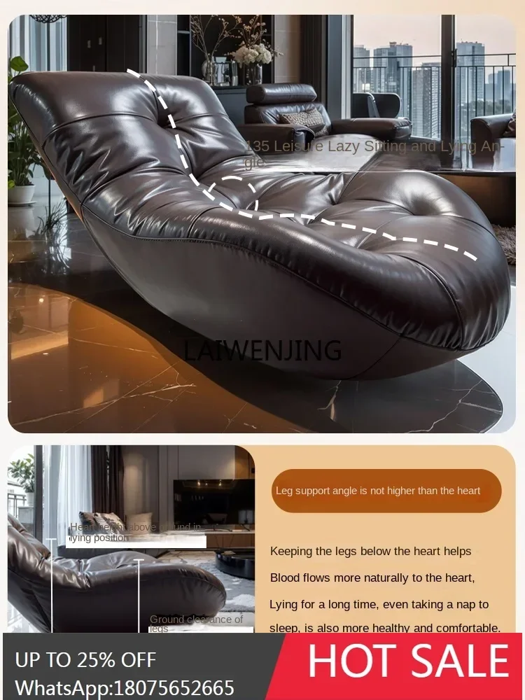 MJY Minimalist Balcony Recumbable Sleeping Lazy Sofa Luxury Premium Single Sofa Reclining Chair