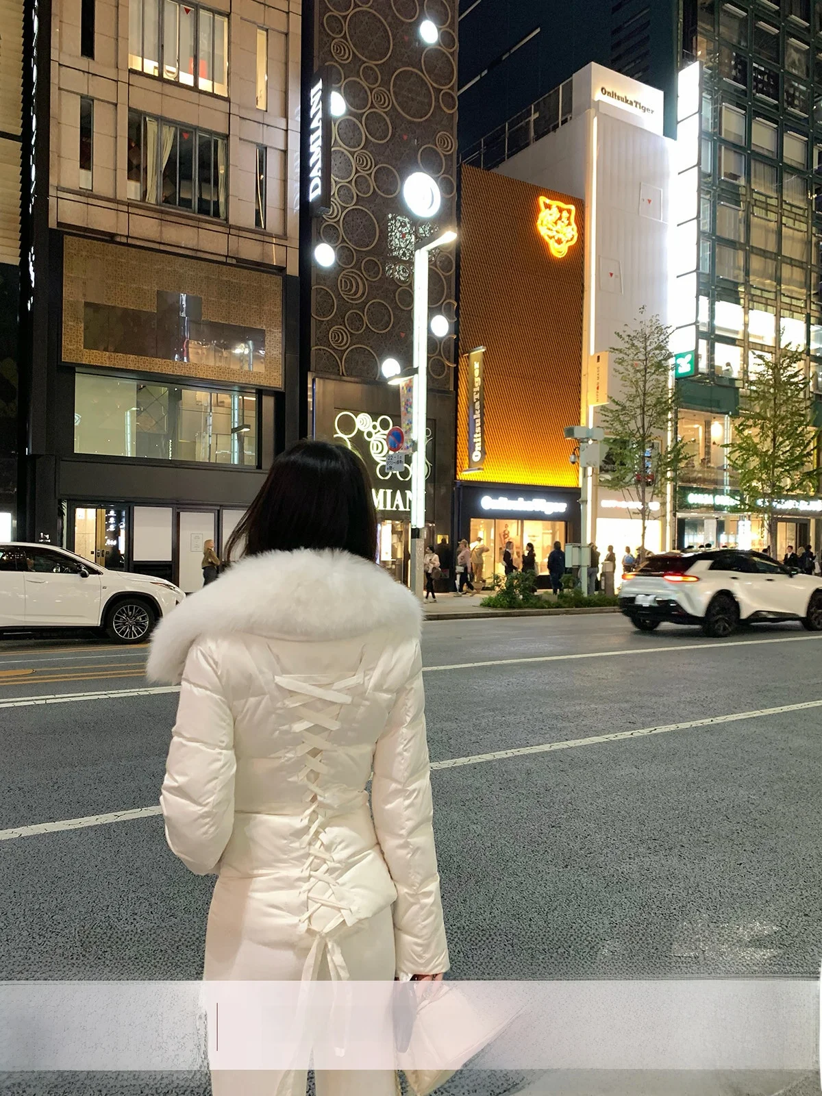 

YOLI White Fur Collar down Jaet Women's Winter Warm Versatile Outerwear Casual Sle Regular Sve Long Sve ort