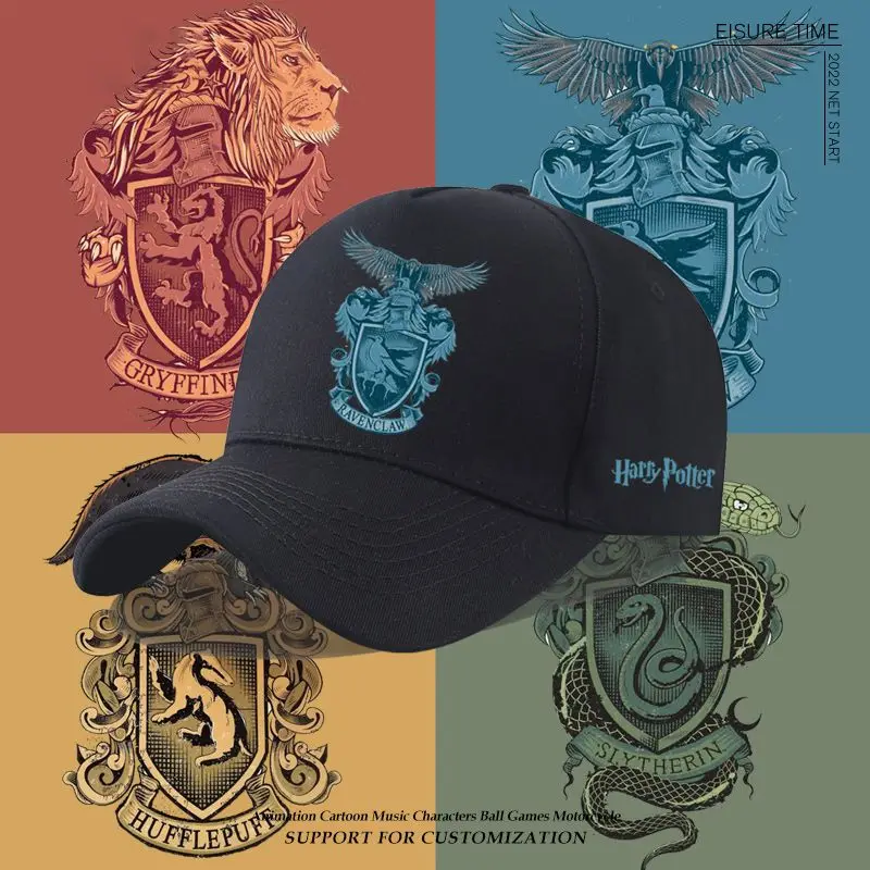 Gorra de Béisbol de Moda para Adolescentes y Estudiantes, con Diseño de Harry Potter y las Fraternidades Gryffindor, Slytherin, Hufflepuff y Ravenclaw