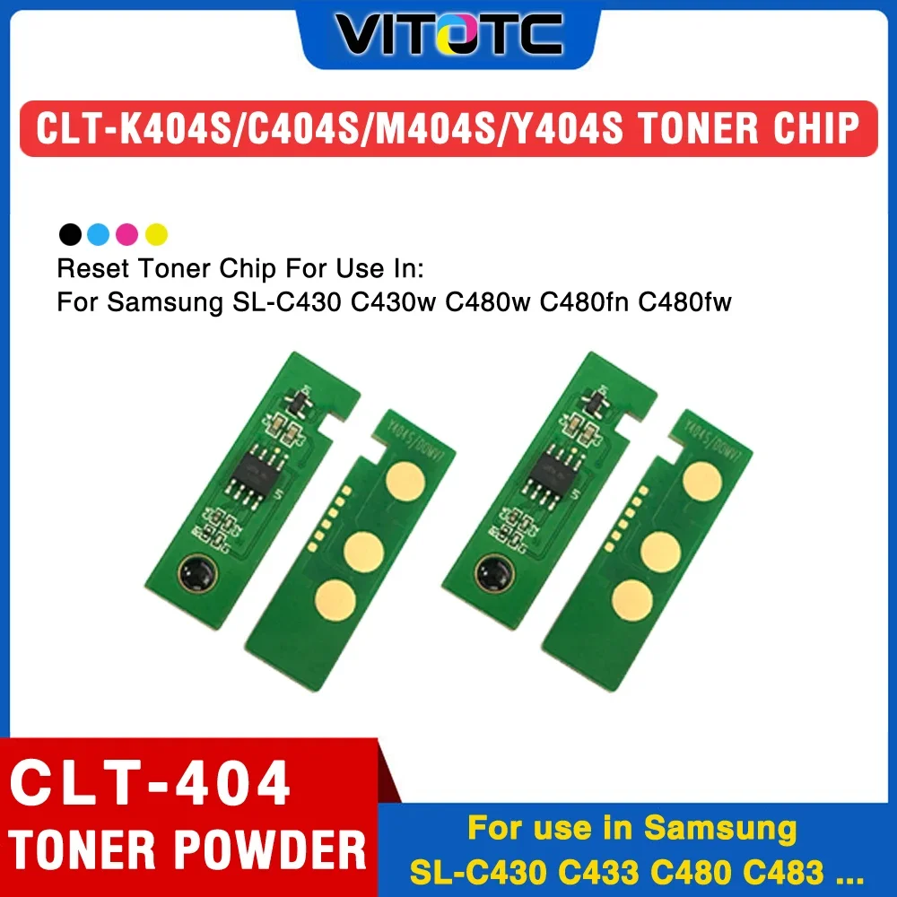 CLT404 Toner Chip toner Powder Compatible for Samsung C430 C430W C432 C433W C480 C480FN C480FW C480W C482W C483  Laser Printer