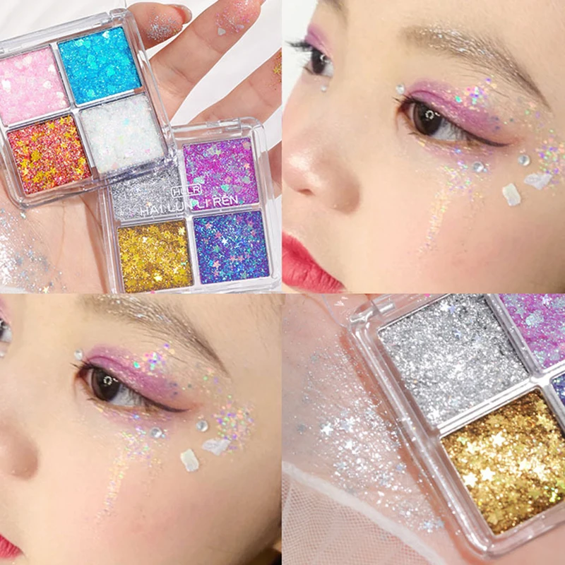 4/9 Color Eyeshadow Palette Eyeshadow Girl Beginner Makeup Tray Sculpture Highlight Cosmetic For Girls Accessories Cosmetic