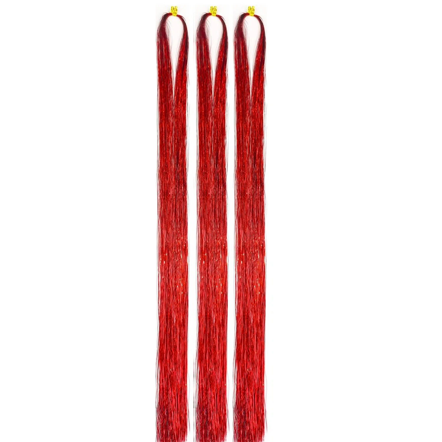 3 Pc Sparkle Shiny Hair Tinsel Hair Extensions Dazzles Women Hippie for Braiding Headdress Hair Braiding Tools