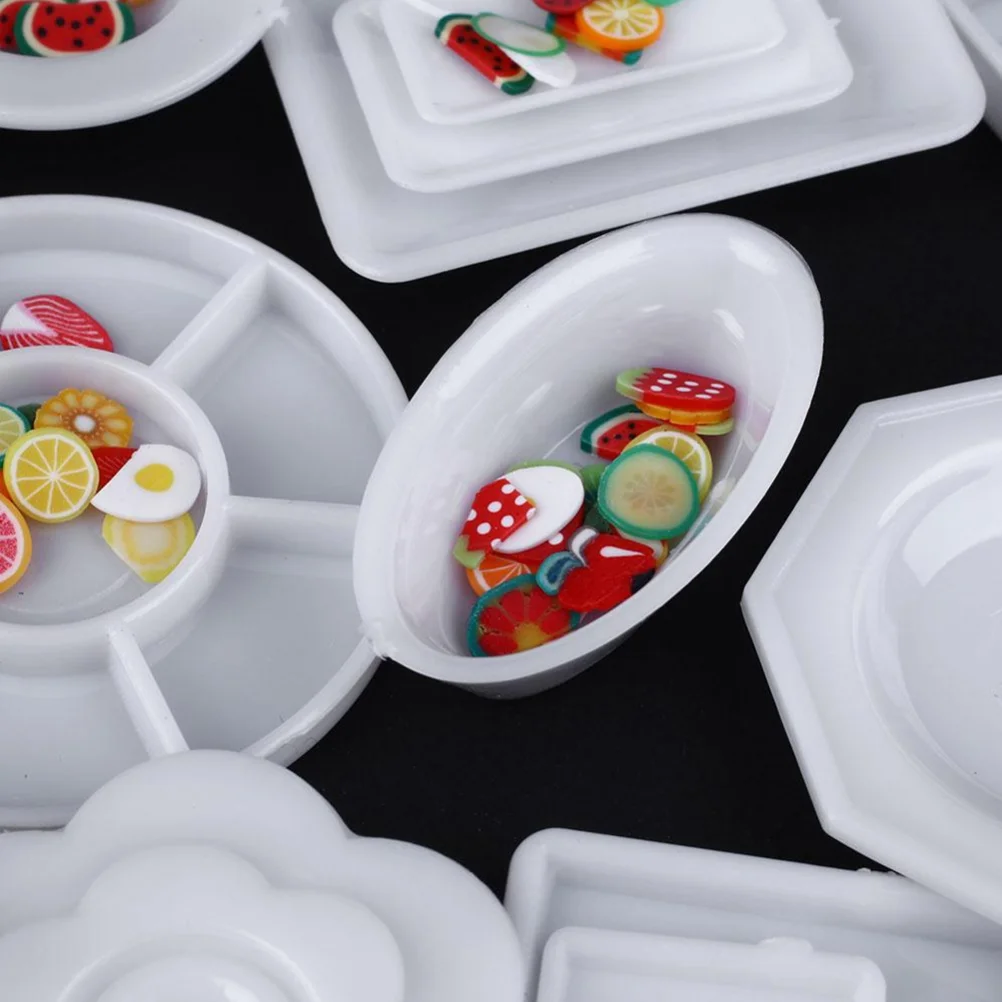 33-delig keuken mini-servies miniaturen beker plaat schotel decor speelgoed keukenaccessoires (wit) keukenservies