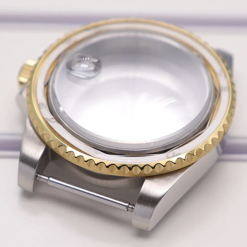 Silver Gold 40mm Luxury Watch Case Sapphire Glass For NH35 NH36 4R36 Miyota8215 Eta2824 Movement 28.5mmDial Sea Dweller gmt
