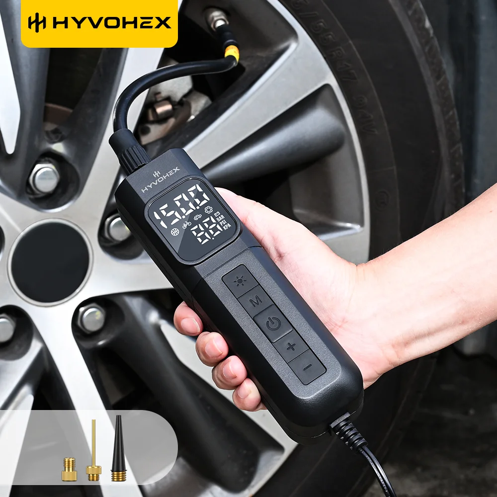 C1 Portable Air Compressor Wired Fast Inflation Tire Inflator Pump for Car Motorcycle Bicycle - 100% Duty Cycle