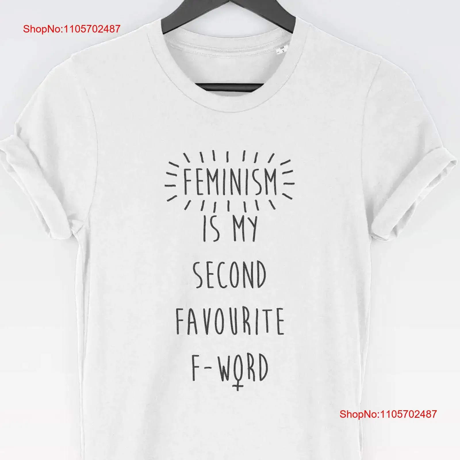 T-shirt « Feminisme, c'est mon deuxième mot préféré » pour femme, humoristique, féministe, économique en termes de sensations, mignon, vintage, délavé, élégant