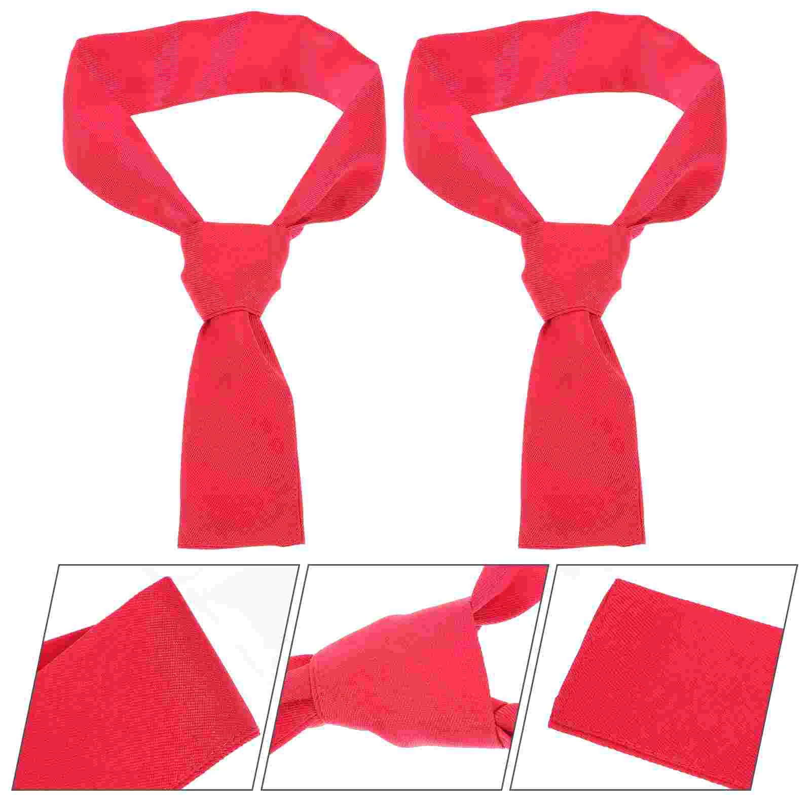 

2 Pcs Handkerchief Chef Bow Tie Miss Balm Cotton Soaker Reusable Baker Neckerchief