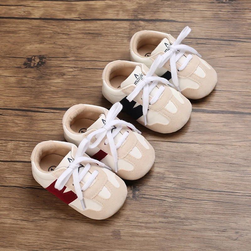 

0-1 Year Old Baby Spring And Autumn High-Quality Non-Slip Sports Shoes, Stylish And Versatile Color-Blocked Toddler Shoes.
