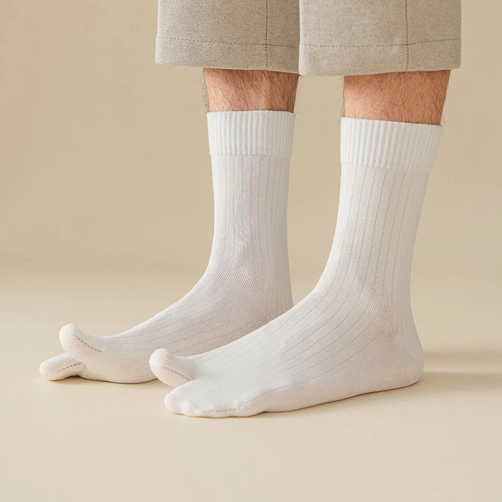 

Two-toe Socks Men Two-finger Short Tube Business Decompression Socks Thumb Clip Toe Finger Socks