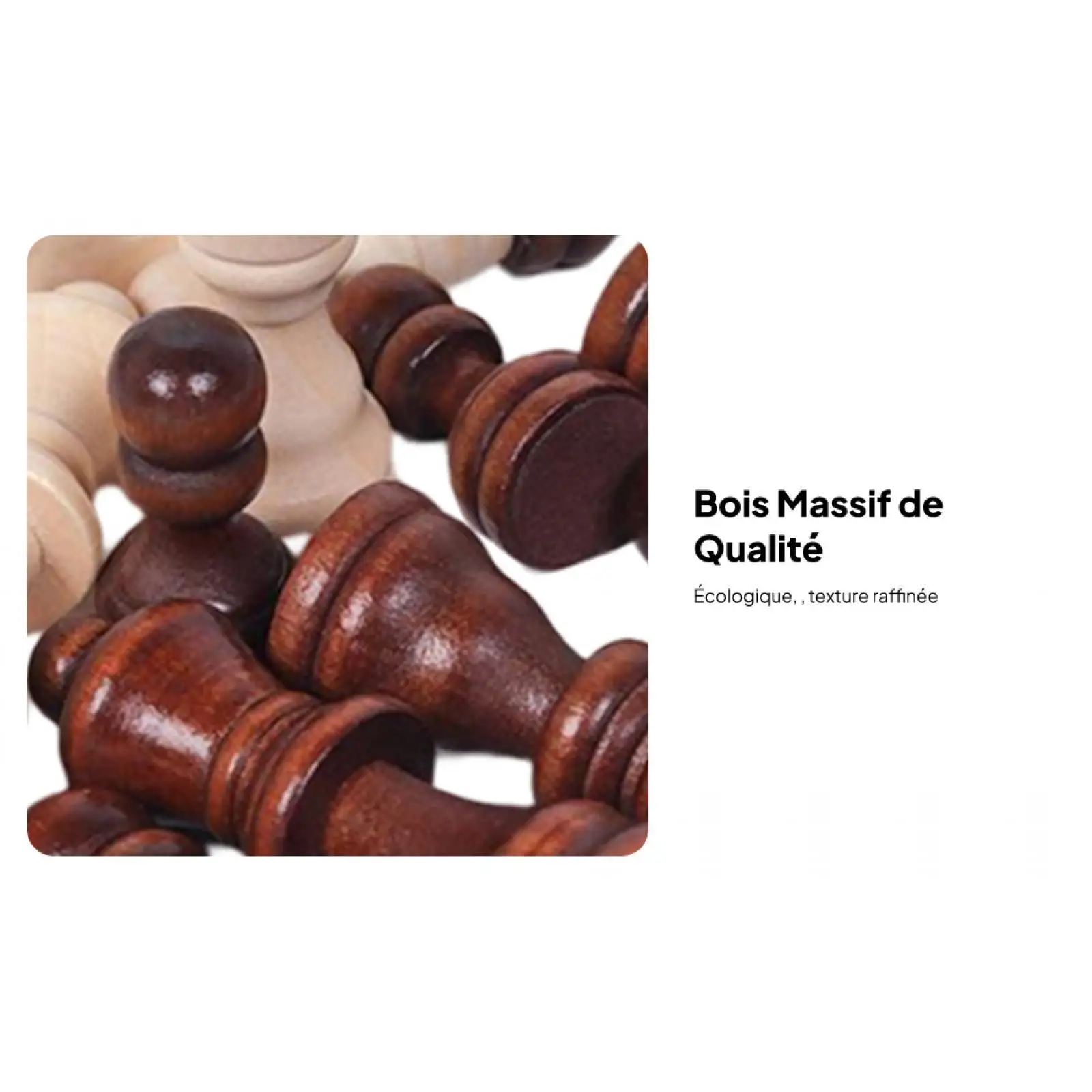 Wooden Chess Pieces 32 Count for Kids over 3 Years Old Puzzle Game Accessories Casual Toy Replacement for Board Games Set