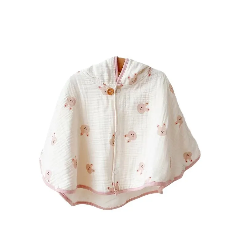 Ins Baby Cute Cloak Baby Spring Autumn Outgoing Breathable Sunscreen Versatile Cloak with Hat Air Baby Cape Jacket