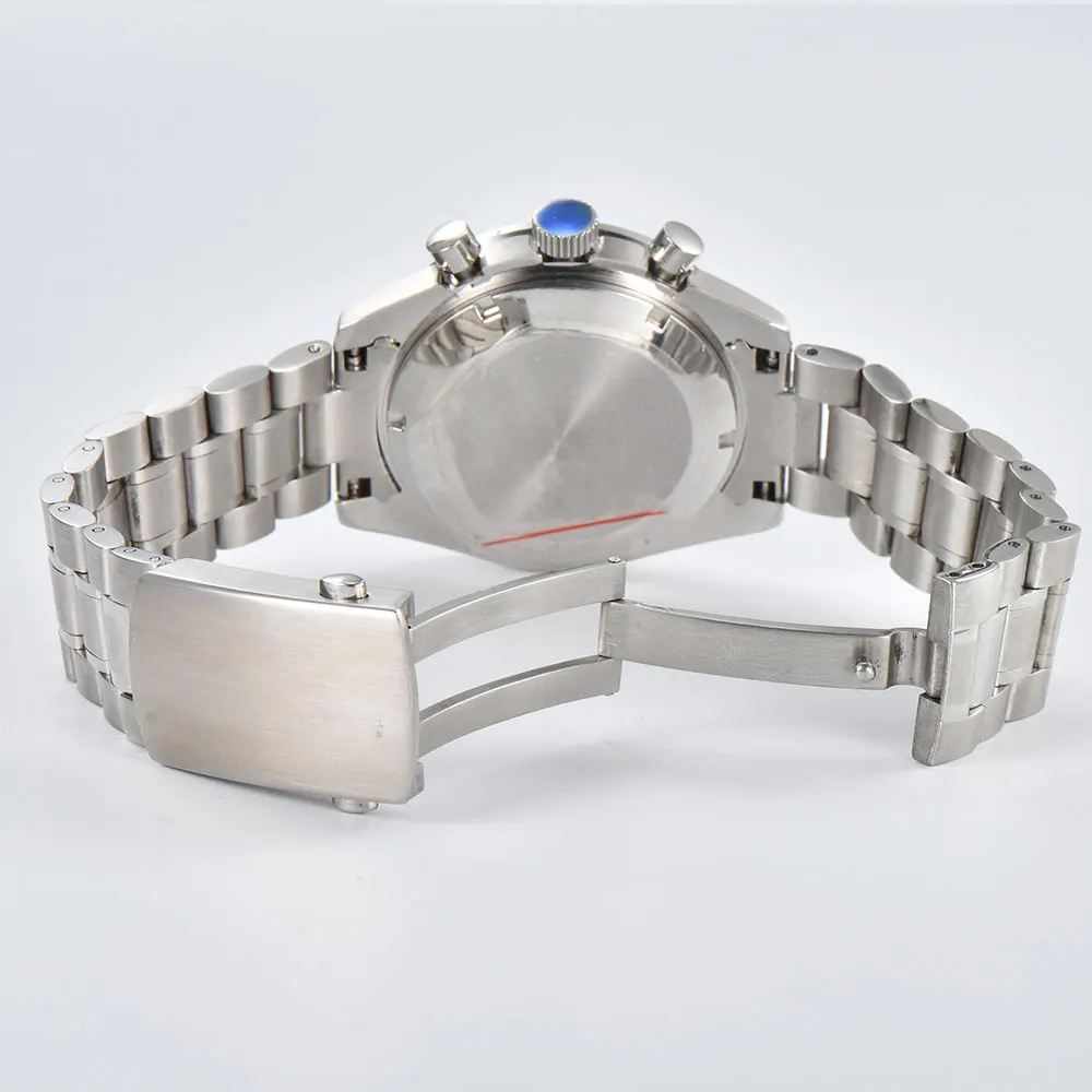 39.7mm case stainless steel case fit VK63 VK63A movement case Sapphire Crystal Glass case 20mm strap