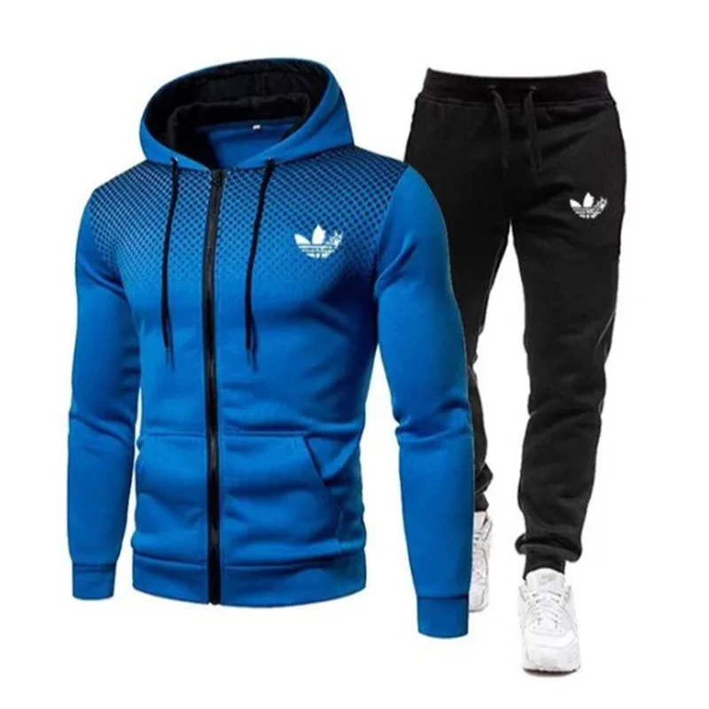 New Cross border Sports Set Two piece Casual Hoodie Foreign Trade Men\'s Hoodie Style Sportswear Spring and Autumn