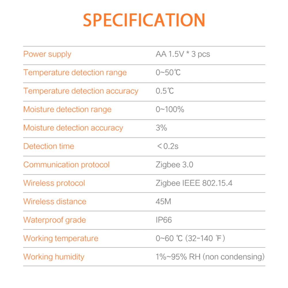 

Измеритель температуры и влажности для Tuya Smart Zigbee IP66 водонепроницаемый датчик посадки почвы приложение монитор реального времени для теплицы