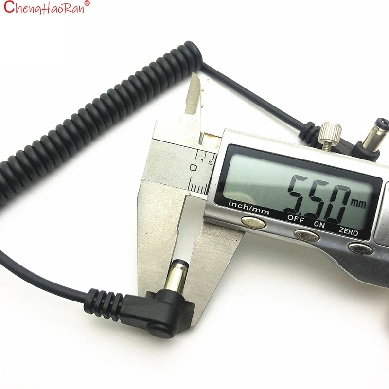 1PC 150CM Stretchable Double Ended Spring Copper Wire DC5.5 * 2.5 5.5 * 2.1MM Male to Male Female to Female Power Cord
