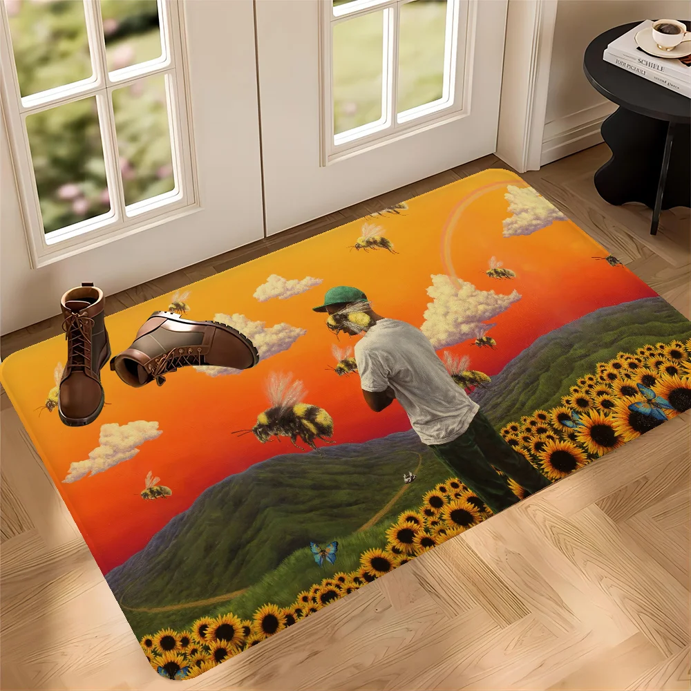 Rapper T-Tyler The C-Creator Bathroom Mat INS Style Soft Bedroom Floor House Laundry Room Mat Anti-skid Welcome Doormat