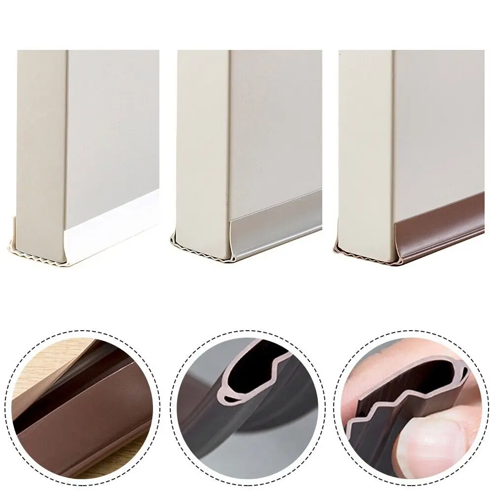 Under Door Draft Stopper Wave Door Seal Strip Soundproof Doorstop Reduce Wind Weather Stripping Door Sweeps for Interior Doors G