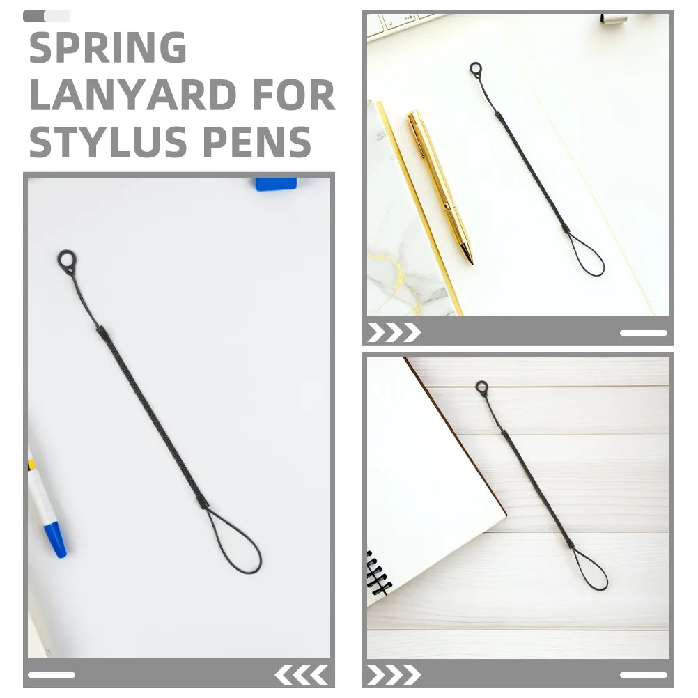 7Pcs Stylus Pen Tether Elastic Lanyard Retractable Anti-Lose Pen Leash Strap Fits 8.5-13Mm for Office School Meeting Tablet