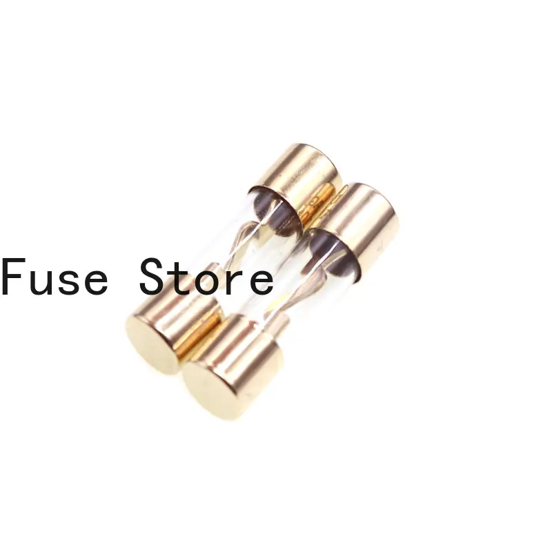 5PCS 5AG Explosion-proof Glass Fuse Tube Gold-plated Tubular  10 * 38mm 60A 32V