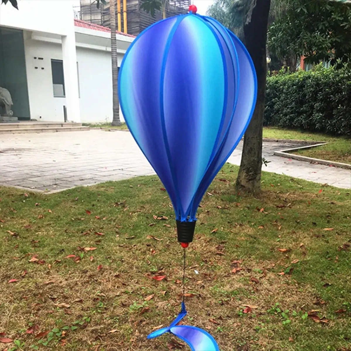 AA83 Hanging Hot Air Balloon Wind Spinners Rainbow Windsock Rainbow Hot Air Balloon Hot Air Balloon Wind Rainbow Curlie Yards