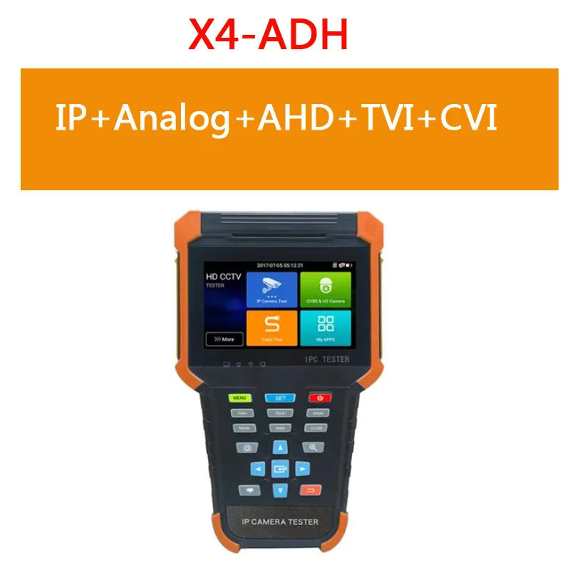 Cctvオールインワンネットワークカメラテスター、X4-ADHSタッチスクリーン、8mp ahd、8mp cvi、8mp tvi、8mp、EX-SDI, 4インチ