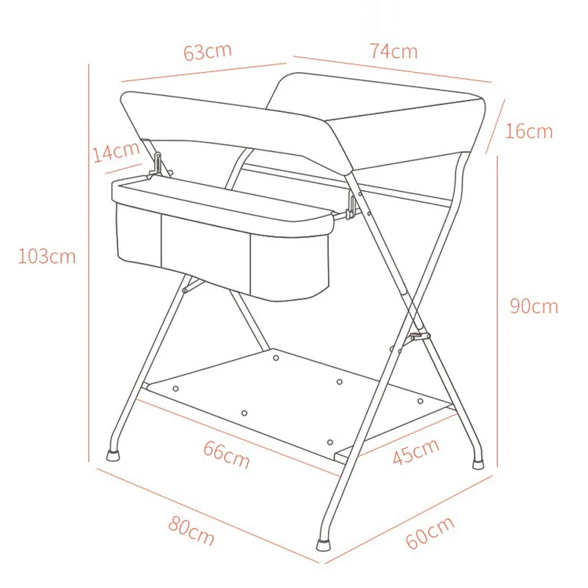 Diaper table Baby care table portable multifunctional foldable bath baby bed changing diaper touch table