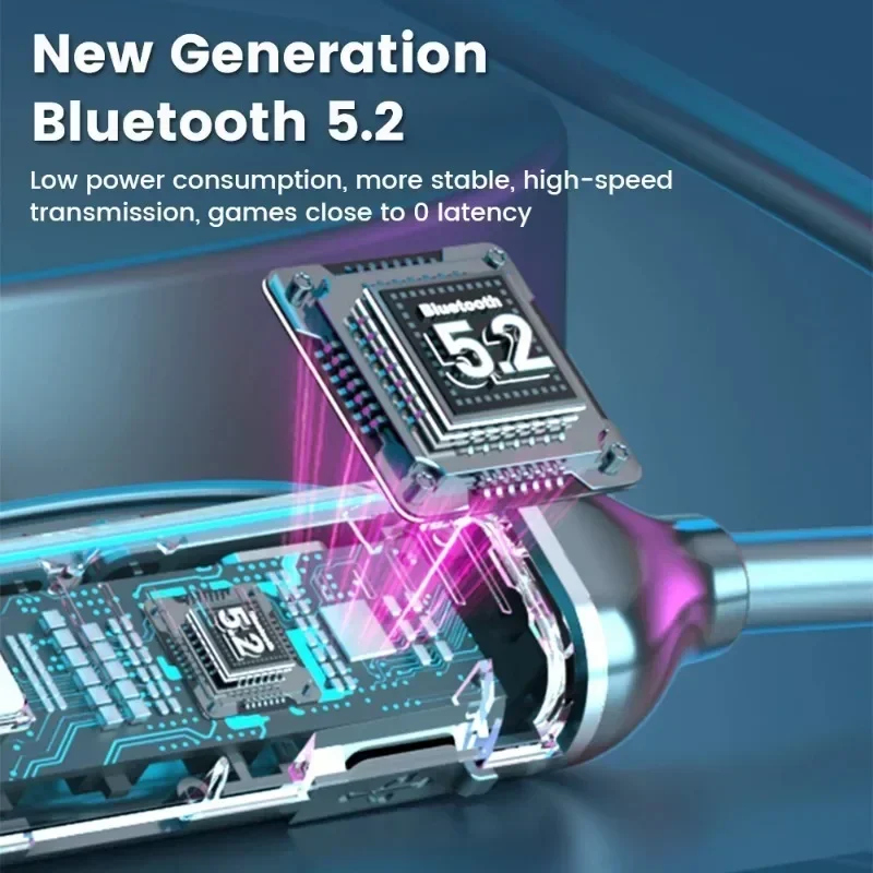 TWS Беспроводные наушники Bluetooth наушники с магнитным шейным ремешком Спортивная водонепроницаемая Bluetooth-гарнитура с микрофоном
