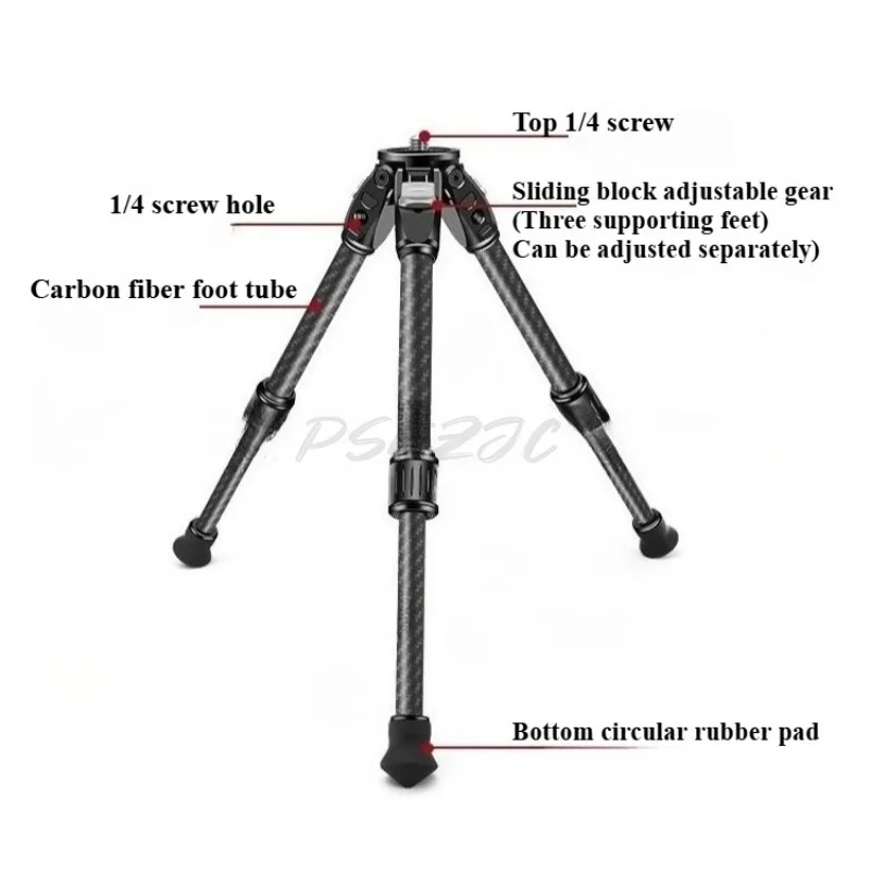 Carbon Fiber Tripod DSLR Camera Gimbal Stabilizer Tripod Multifunctional 1/4 Expansion for Mobile Live Streaming