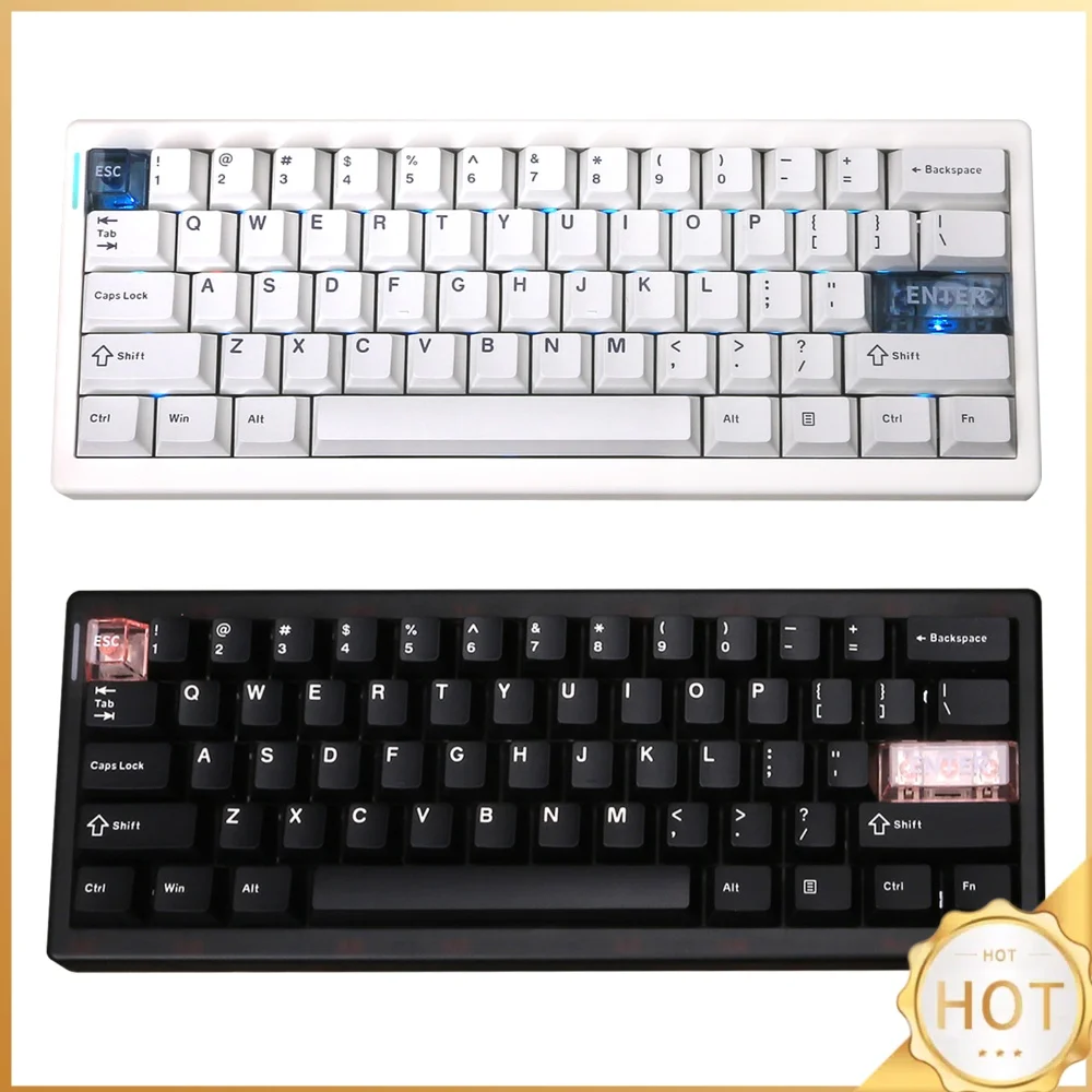 QK61 V2 South Facing RGB Gasket 61 Key Mechanical Keyboard Triple Mode Bluetooth-compatible 2.4G Hot Swap VIA QMK 3000mAh