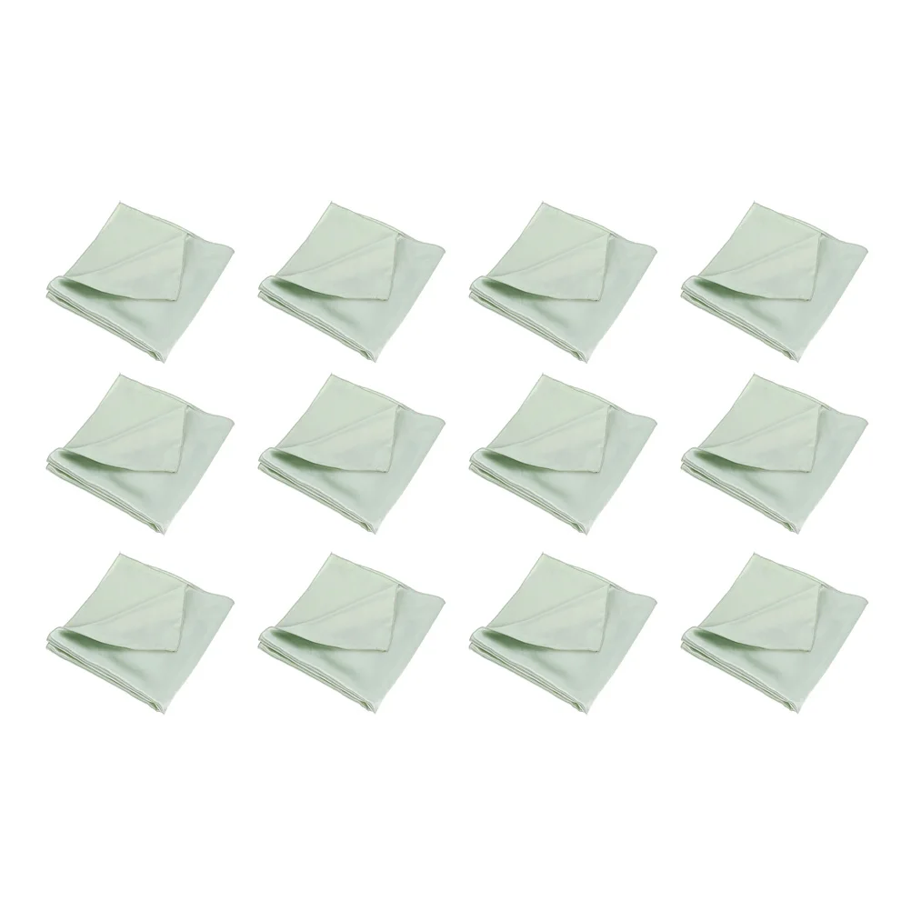 

12pcs Satin Napkins Table Dinner Cloth Fabric Napkin Light Green Polyester Reusable Washable Wedding Party Decorations