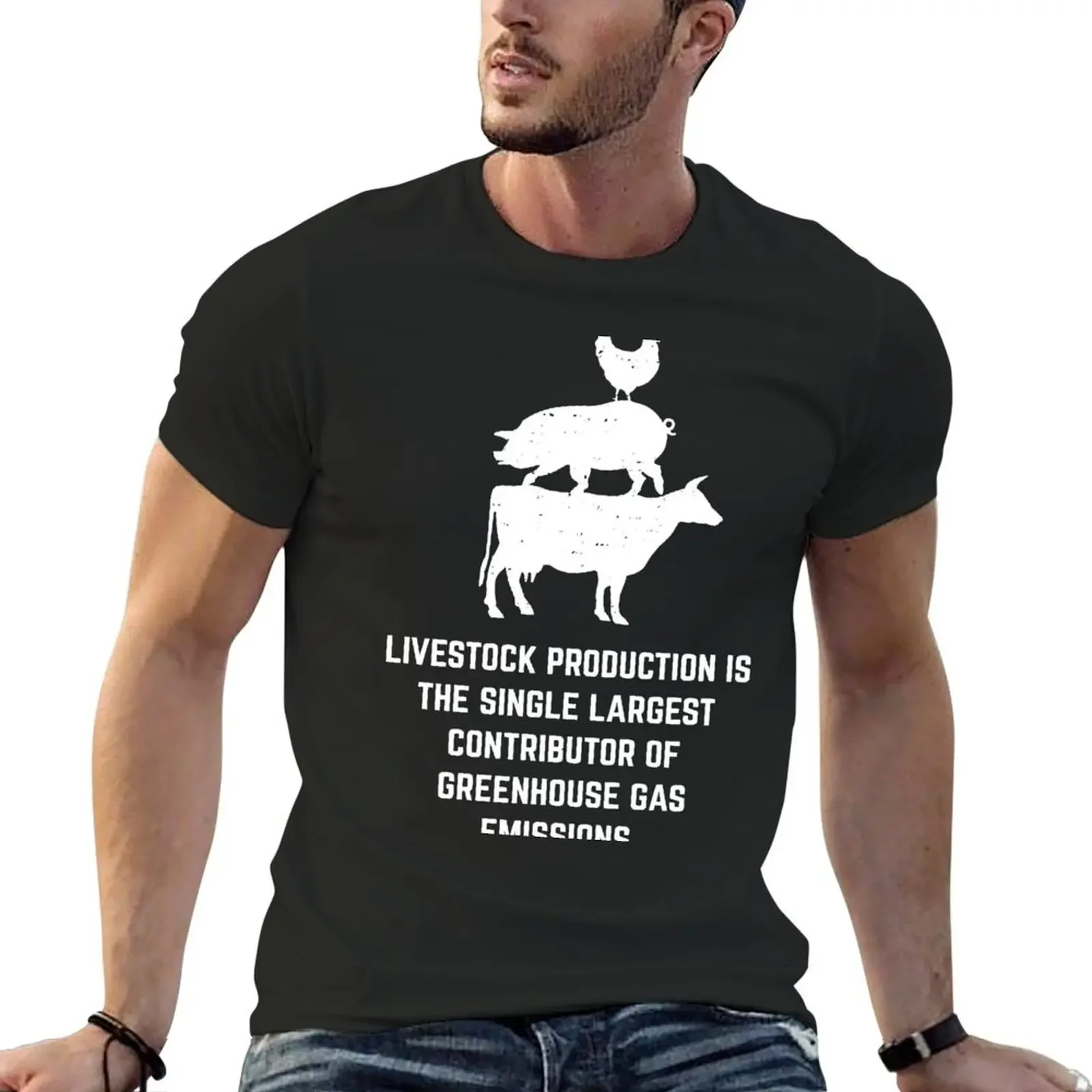 Футболка для мальчиков от производителя домашнего скота с выбросами парникового газа