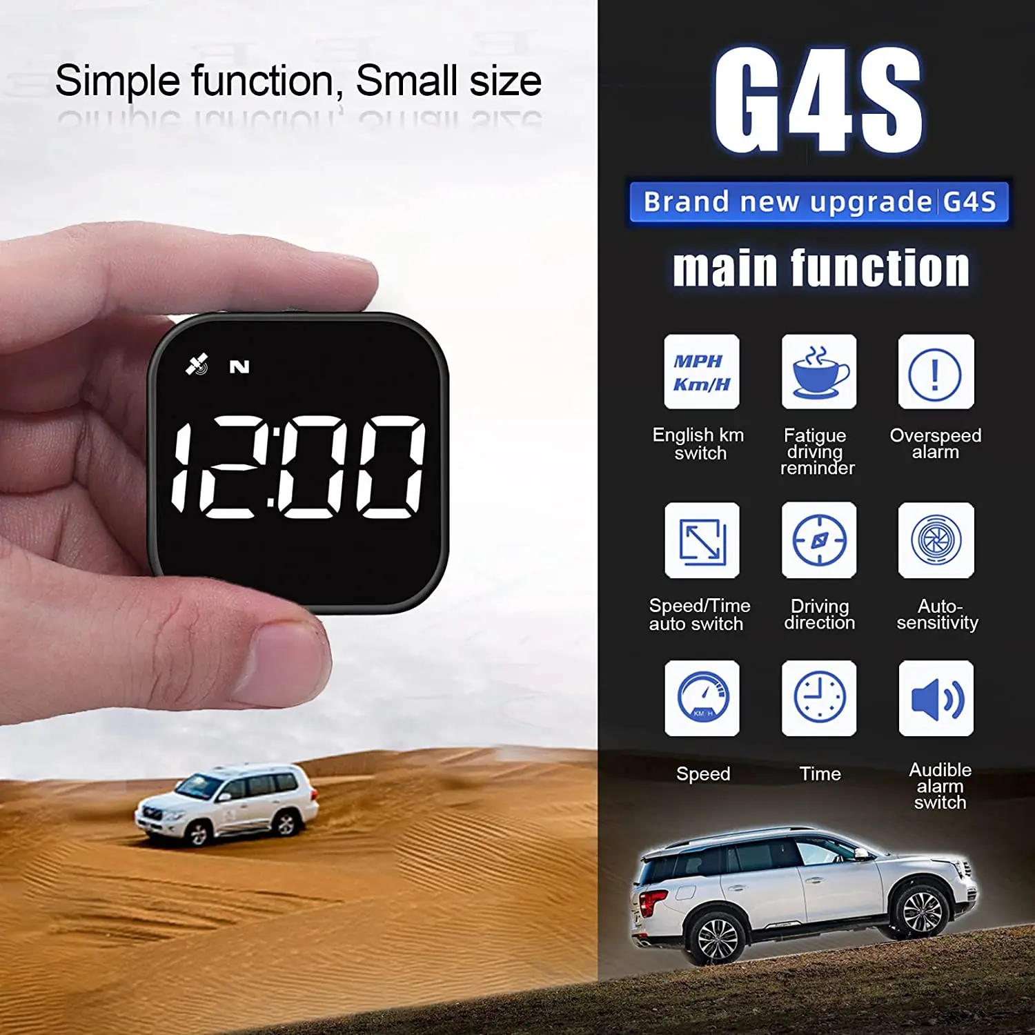 Universal GPS HUD Head Up Display LED Speedometer Smart-Digital Driving Overspeed Alarm Reminder for Car Accessories