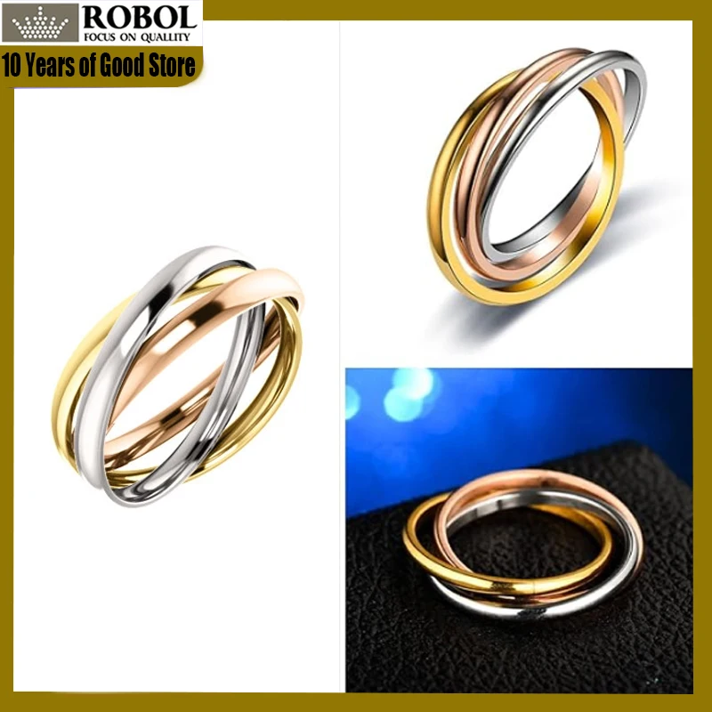 S925  silver high quality  classic trinity ring simple fashion luxury banquet couple jewelry