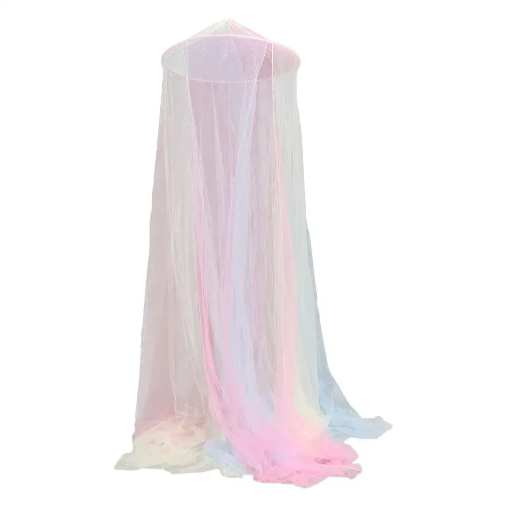 

Universal Netting Canopy Dome Mosquito Net Princess Style Mesh Fabric Bed Canopy Hanging Rainbow Color Bed Tent Summer