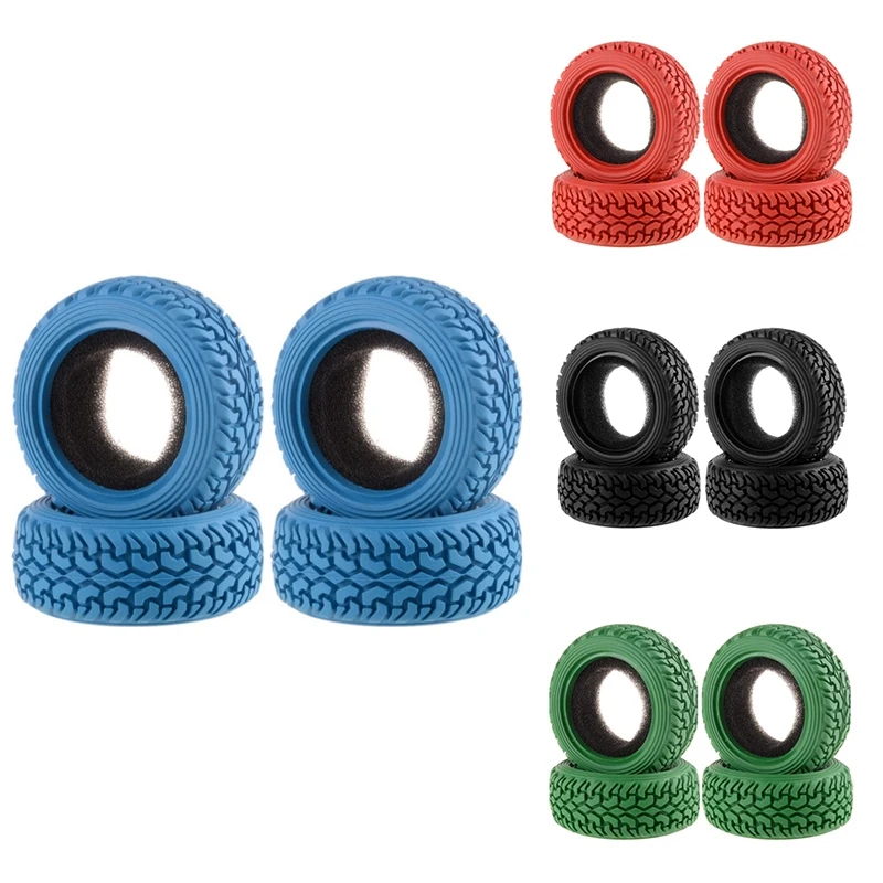 4Pcs 75Mm 1/10 RC On-Road Drift Touring Car Rubber Tire Wheel Tyre For Sakura Traxxas HSP Tamiya HPI Kyosho Redcat