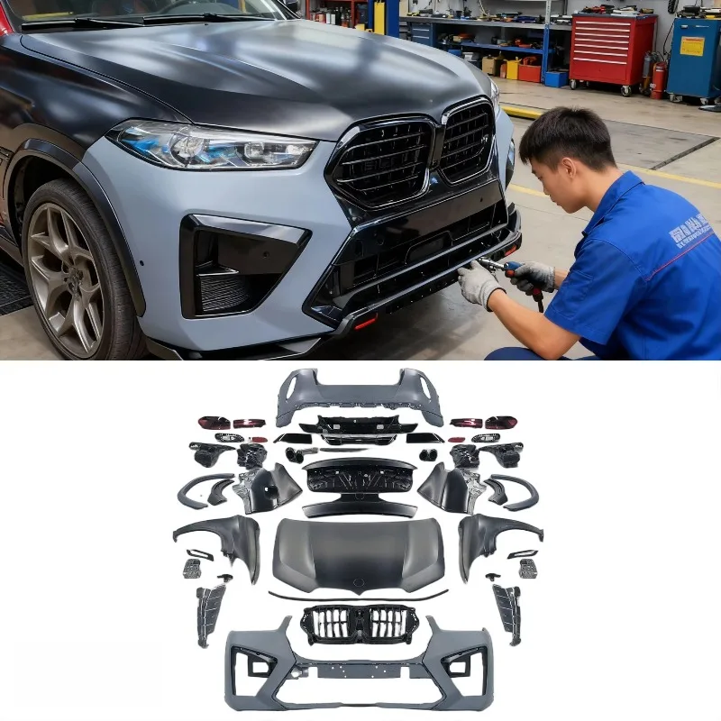 

2025 New Arrival for X6 E71 2006-2013 Facelift to Latest G06 LCI X6M F96 Bodykit With High Quality LED Headlight Bumper